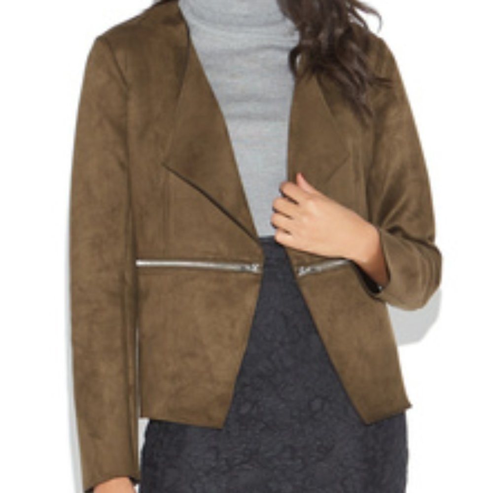 **3/$35 **JustFab Olive faux suede blazer